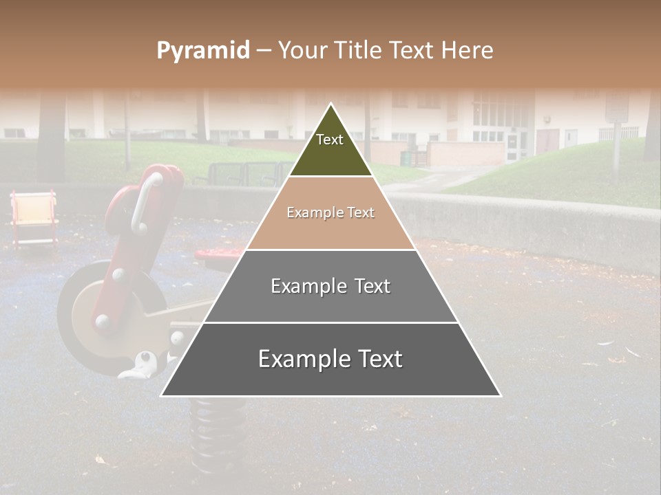 A Child's Play Area With A Red And Black Toy Bike PowerPoint Template