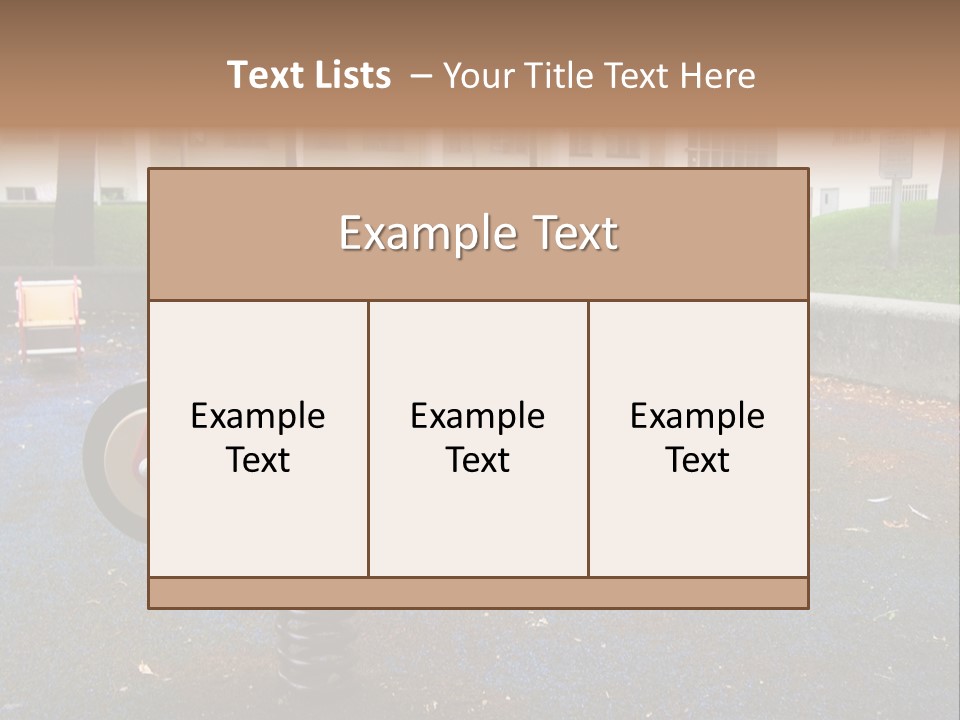 A Child's Play Area With A Red And Black Toy Bike PowerPoint Template