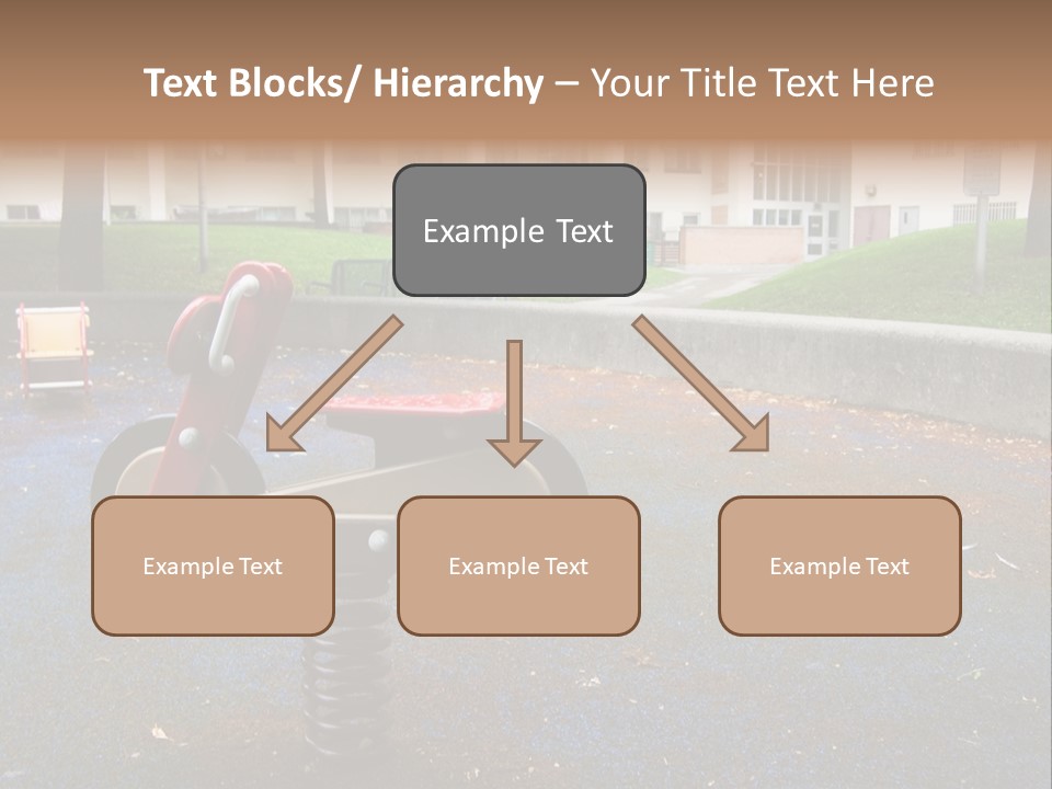 A Child's Play Area With A Red And Black Toy Bike PowerPoint Template