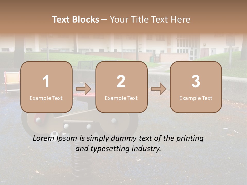 A Child's Play Area With A Red And Black Toy Bike PowerPoint Template