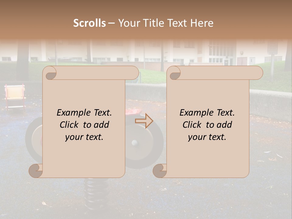 A Child's Play Area With A Red And Black Toy Bike PowerPoint Template