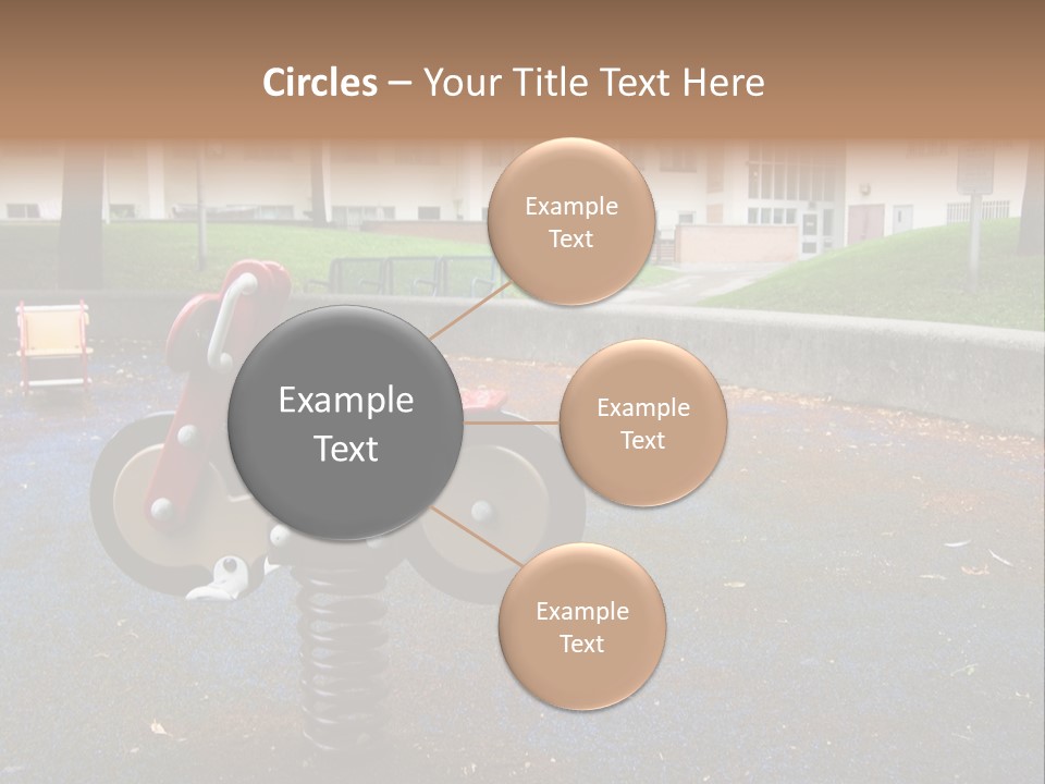 A Child's Play Area With A Red And Black Toy Bike PowerPoint Template