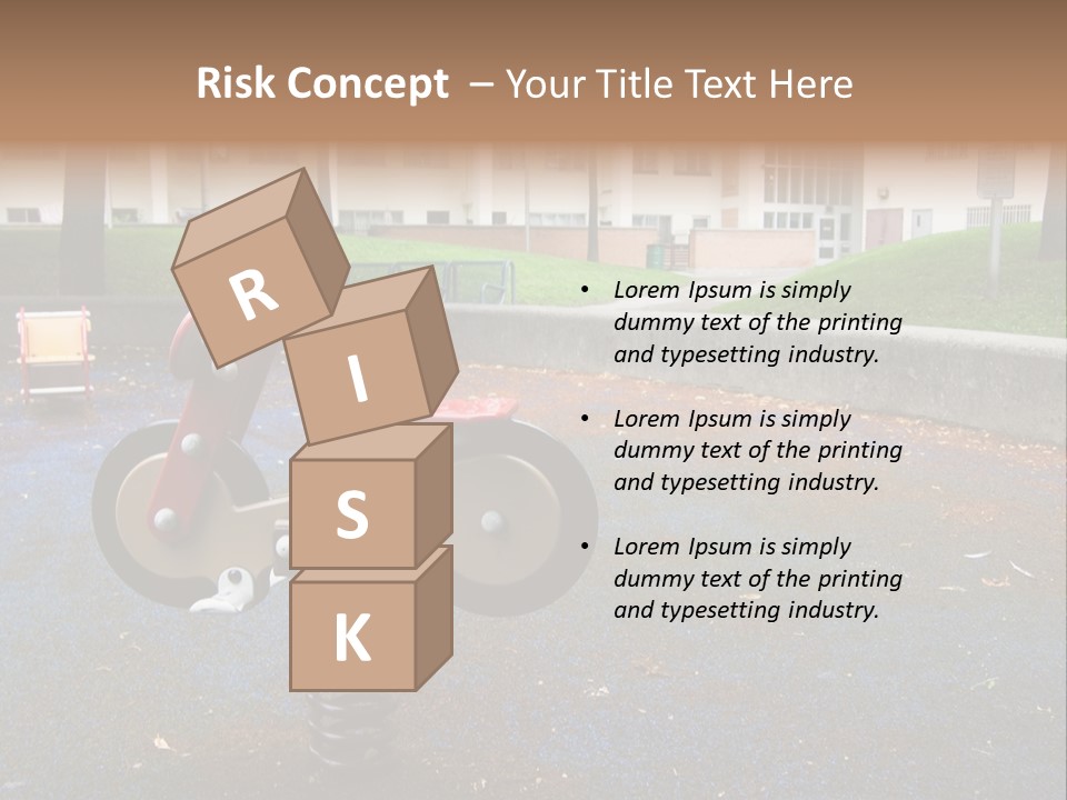 A Child's Play Area With A Red And Black Toy Bike PowerPoint Template