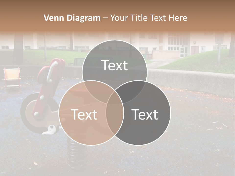 A Child's Play Area With A Red And Black Toy Bike PowerPoint Template