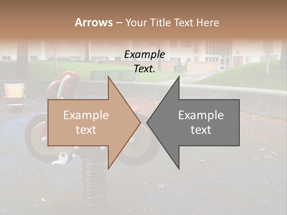 A Child's Play Area With A Red And Black Toy Bike PowerPoint Template