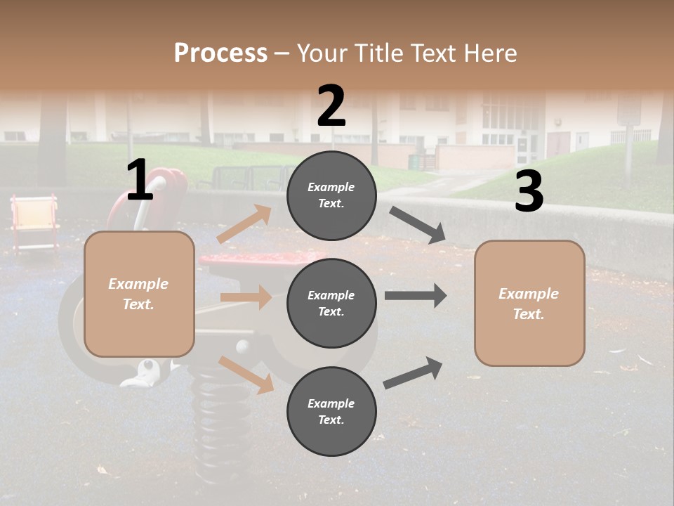 A Child's Play Area With A Red And Black Toy Bike PowerPoint Template