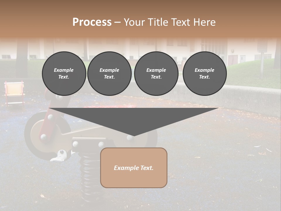 A Child's Play Area With A Red And Black Toy Bike PowerPoint Template