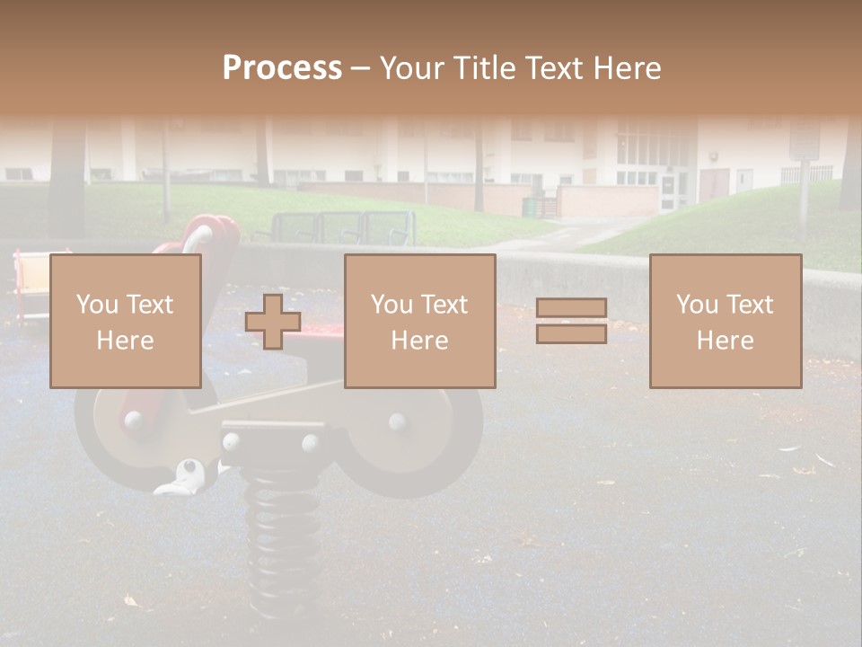A Child's Play Area With A Red And Black Toy Bike PowerPoint Template