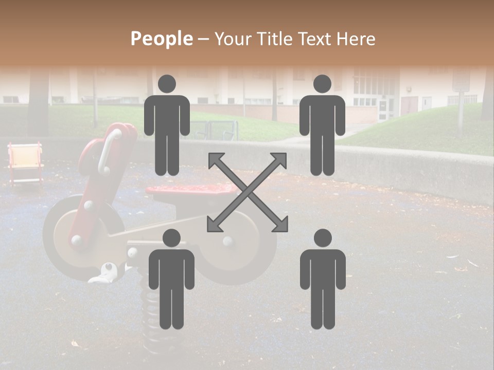 A Child's Play Area With A Red And Black Toy Bike PowerPoint Template