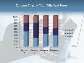 Two Business People Giving Thumbs Up In Front Of A Laptop PowerPoint Template