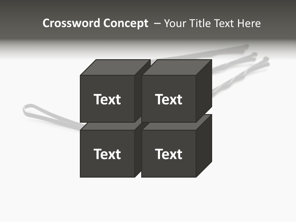 A Group Of Black Hair Clips On A White Background PowerPoint Template