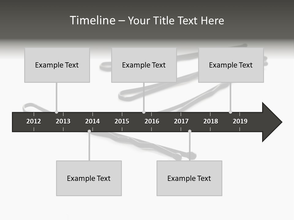 A Group Of Black Hair Clips On A White Background PowerPoint Template