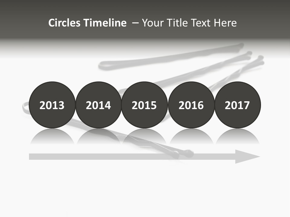 A Group Of Black Hair Clips On A White Background PowerPoint Template