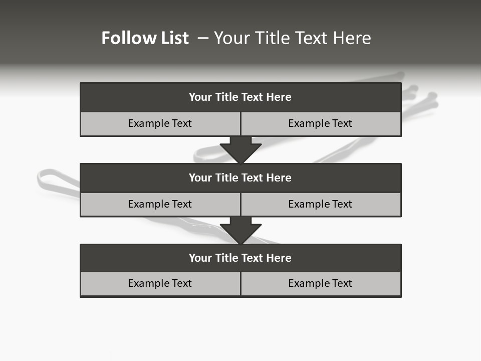 A Group Of Black Hair Clips On A White Background PowerPoint Template