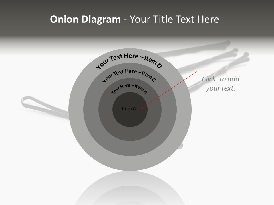 A Group Of Black Hair Clips On A White Background PowerPoint Template