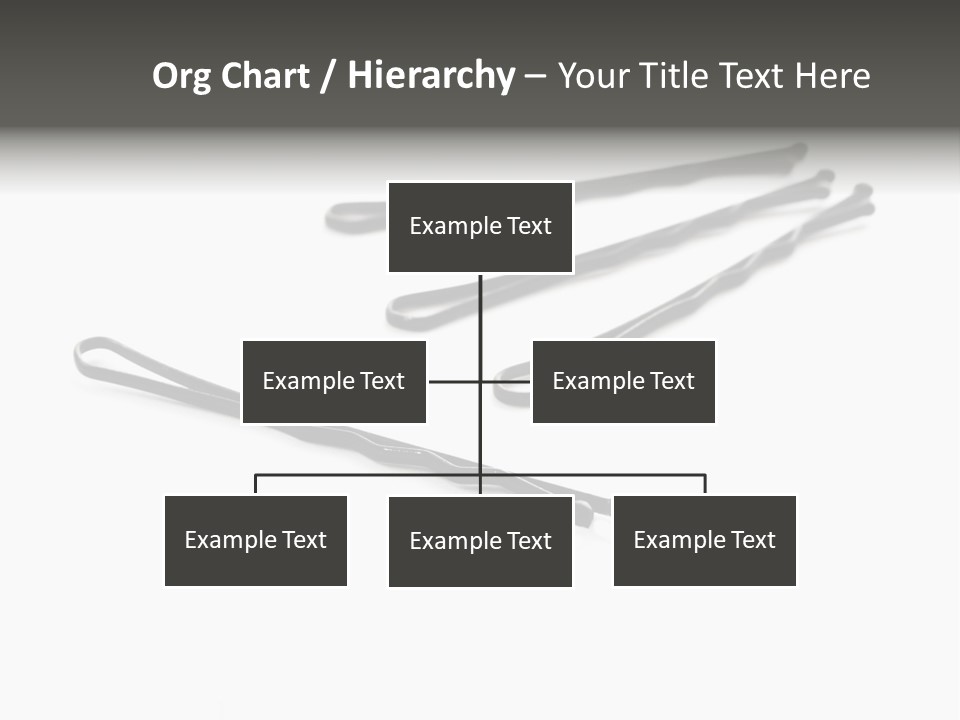 A Group Of Black Hair Clips On A White Background PowerPoint Template