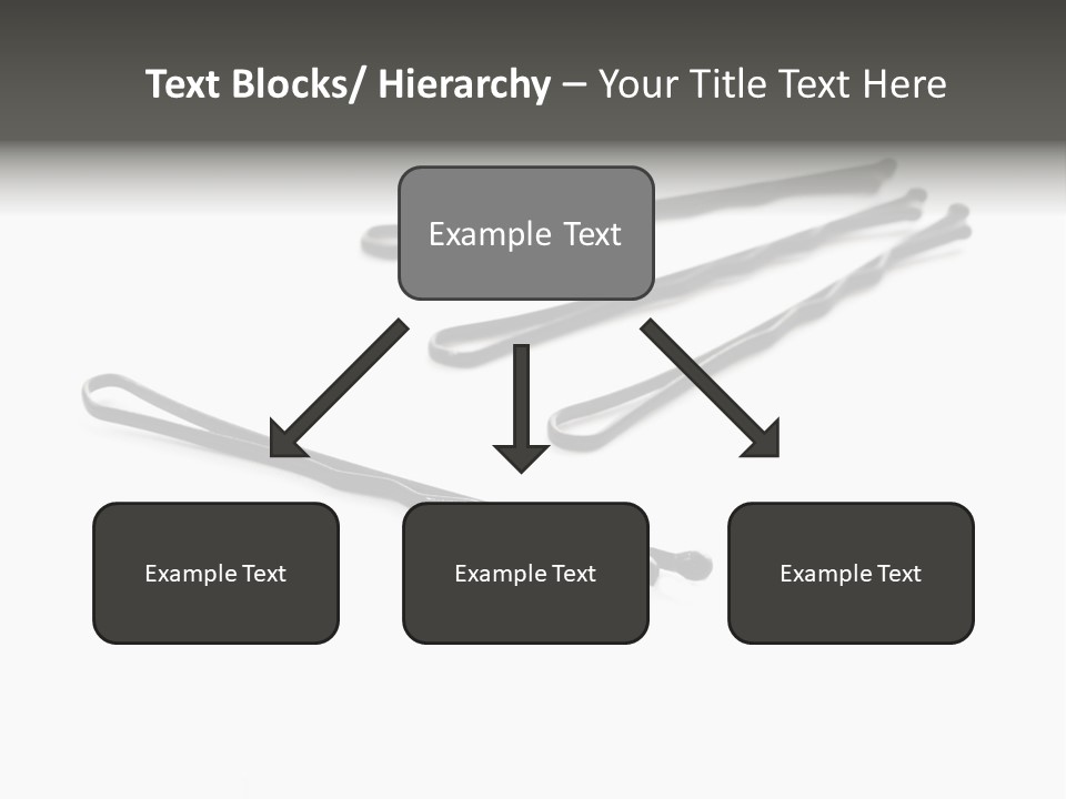 A Group Of Black Hair Clips On A White Background PowerPoint Template