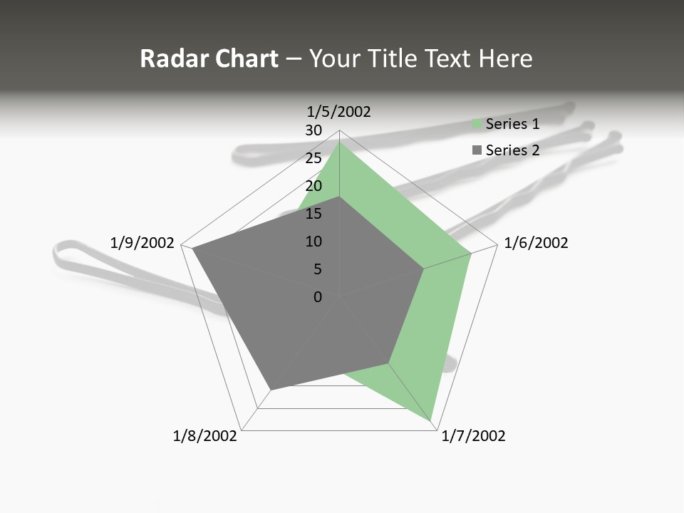 A Group Of Black Hair Clips On A White Background PowerPoint Template