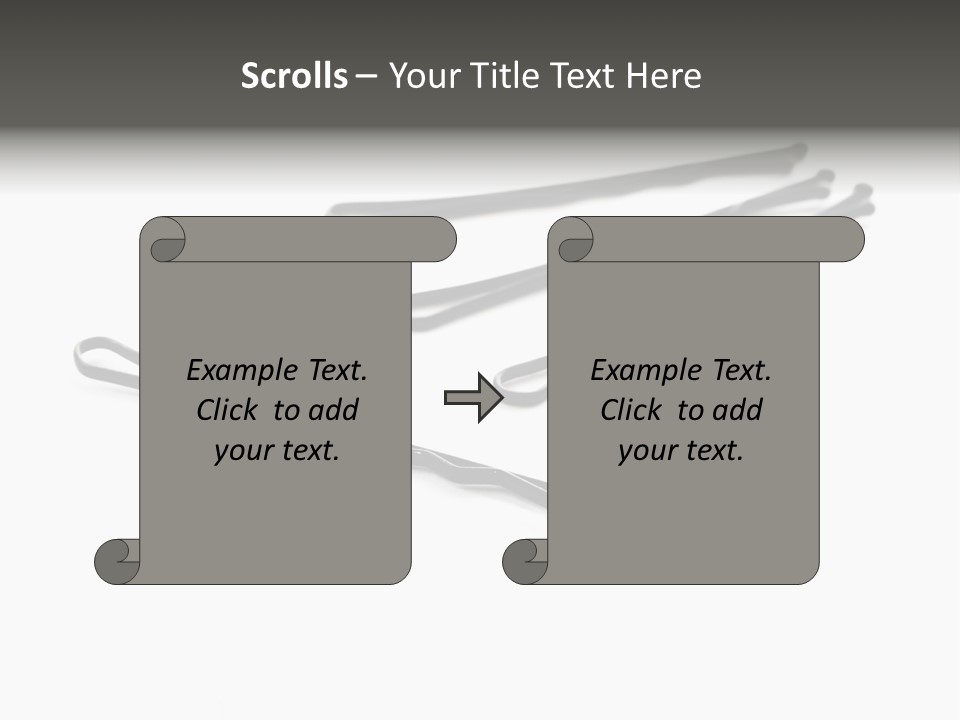 A Group Of Black Hair Clips On A White Background PowerPoint Template