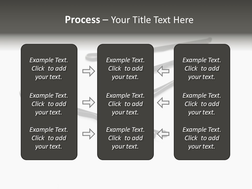 A Group Of Black Hair Clips On A White Background PowerPoint Template