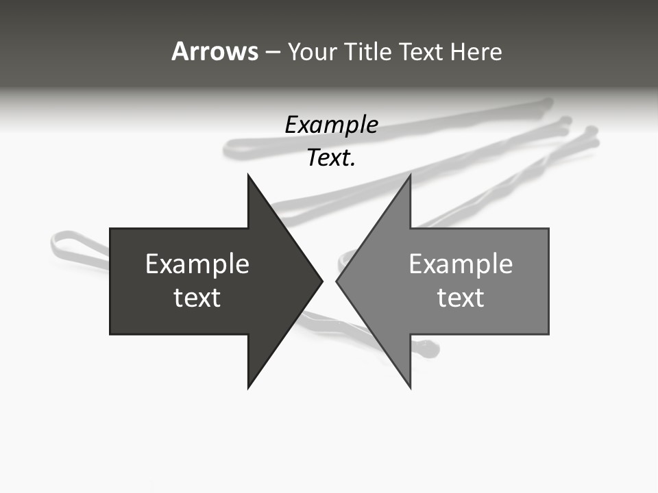 A Group Of Black Hair Clips On A White Background PowerPoint Template