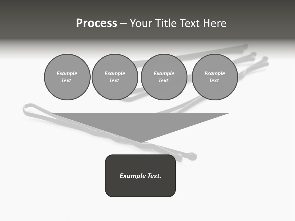 A Group Of Black Hair Clips On A White Background PowerPoint Template