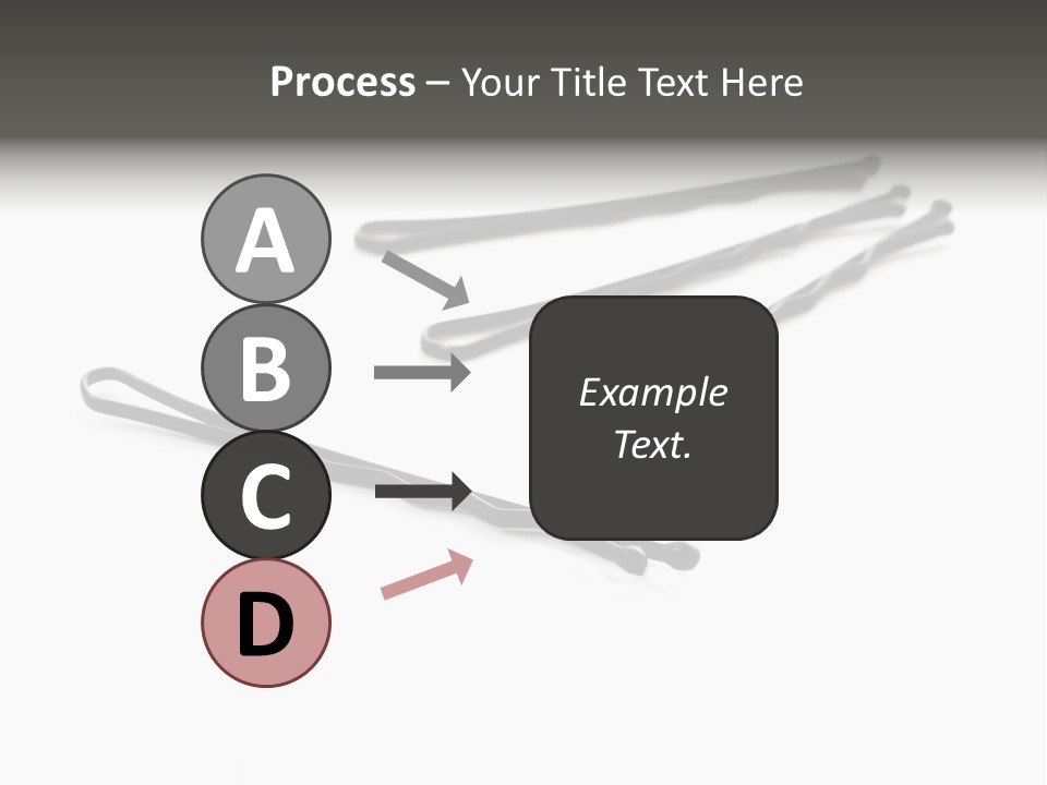 A Group Of Black Hair Clips On A White Background PowerPoint Template