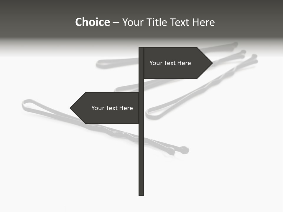 A Group Of Black Hair Clips On A White Background PowerPoint Template