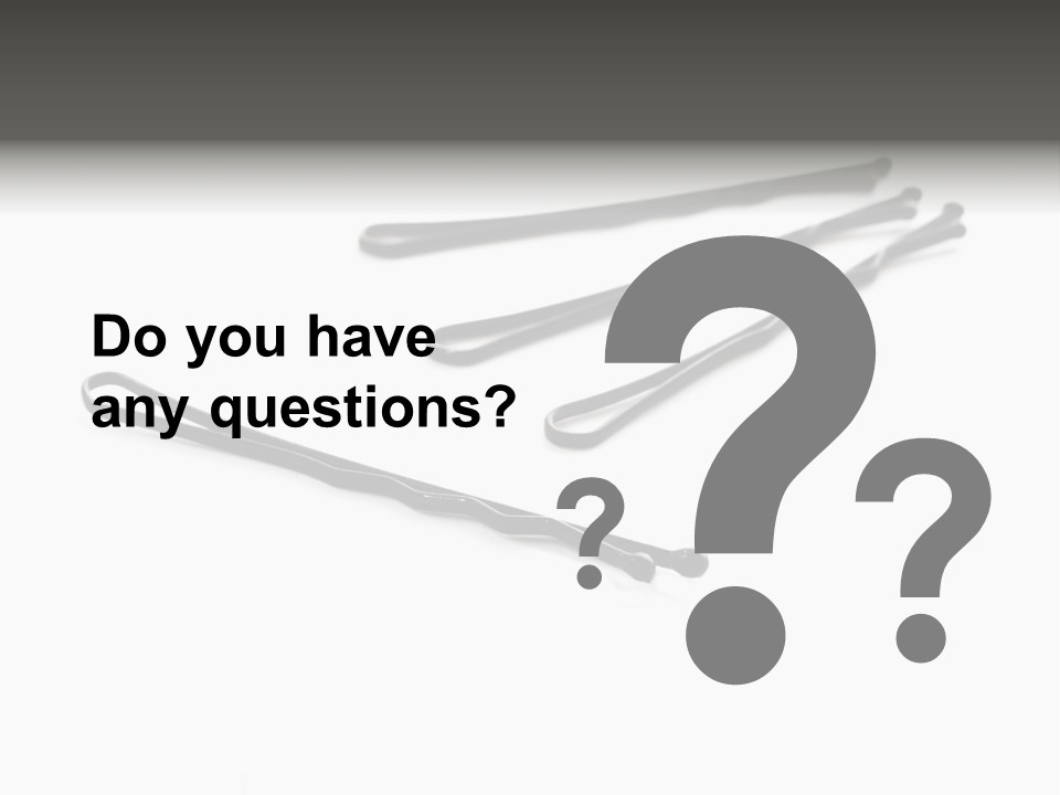 A Group Of Black Hair Clips On A White Background PowerPoint Template