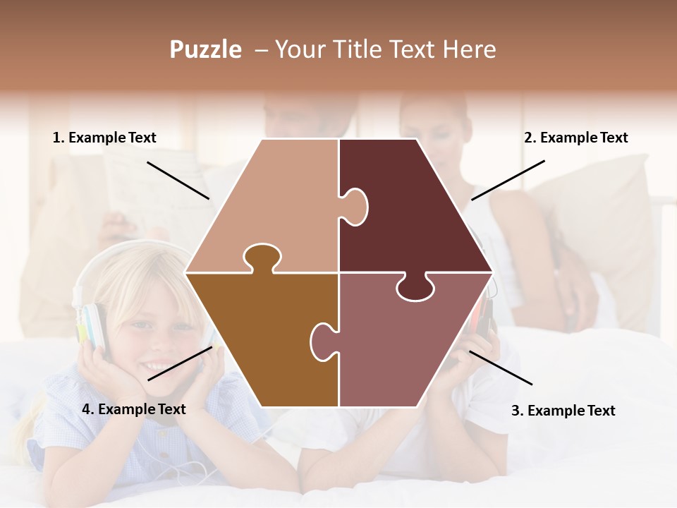 A Couple Of Kids Laying On Top Of A Bed PowerPoint Template