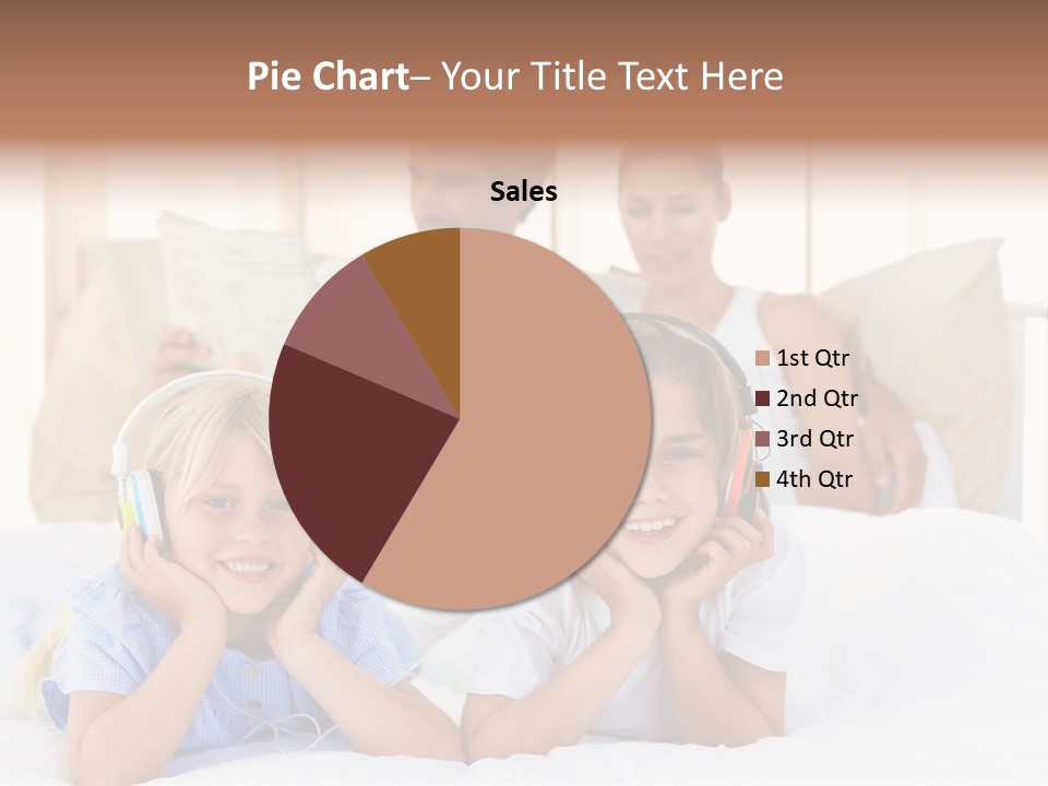 A Couple Of Kids Laying On Top Of A Bed PowerPoint Template