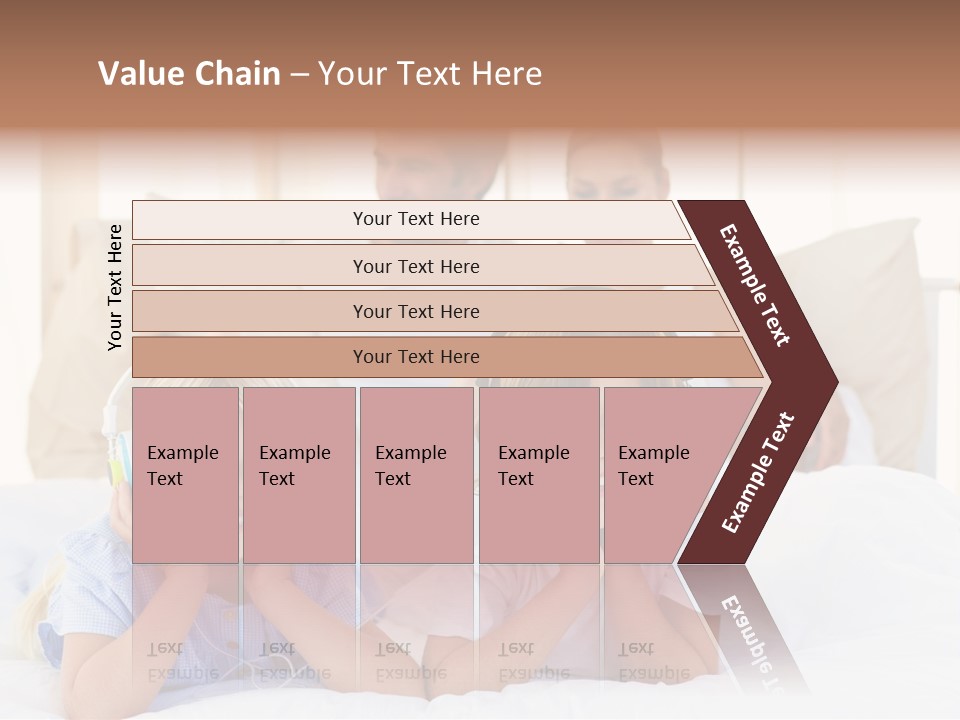 A Couple Of Kids Laying On Top Of A Bed PowerPoint Template