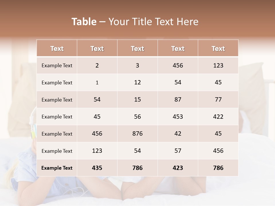 A Couple Of Kids Laying On Top Of A Bed PowerPoint Template