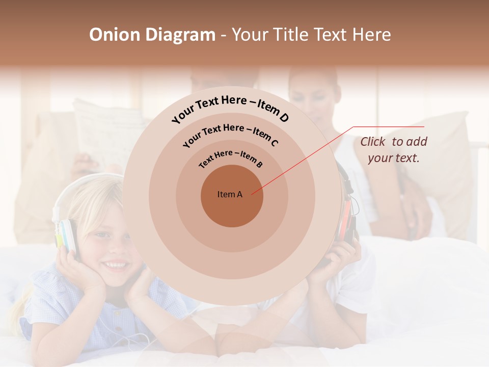 A Couple Of Kids Laying On Top Of A Bed PowerPoint Template