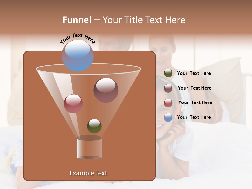 A Couple Of Kids Laying On Top Of A Bed PowerPoint Template