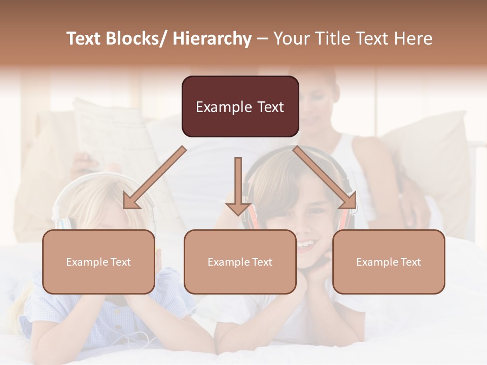 A Couple Of Kids Laying On Top Of A Bed PowerPoint Template