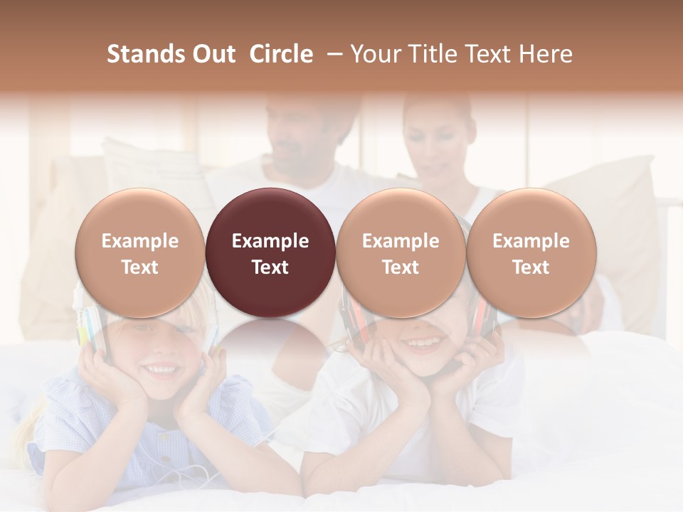 A Couple Of Kids Laying On Top Of A Bed PowerPoint Template