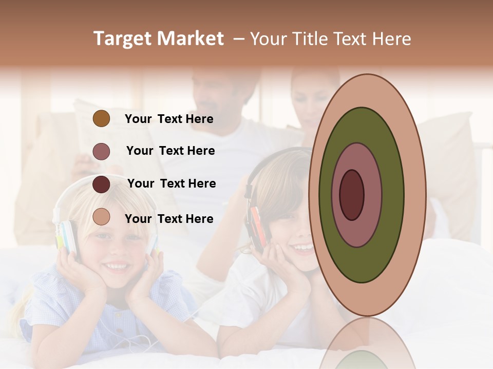 A Couple Of Kids Laying On Top Of A Bed PowerPoint Template