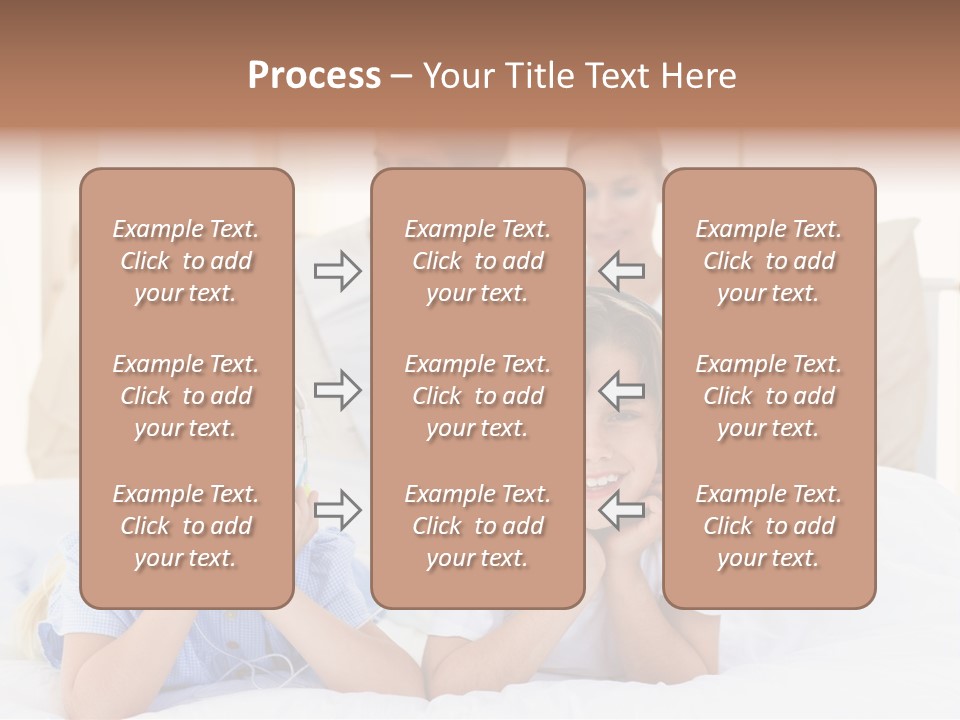 A Couple Of Kids Laying On Top Of A Bed PowerPoint Template