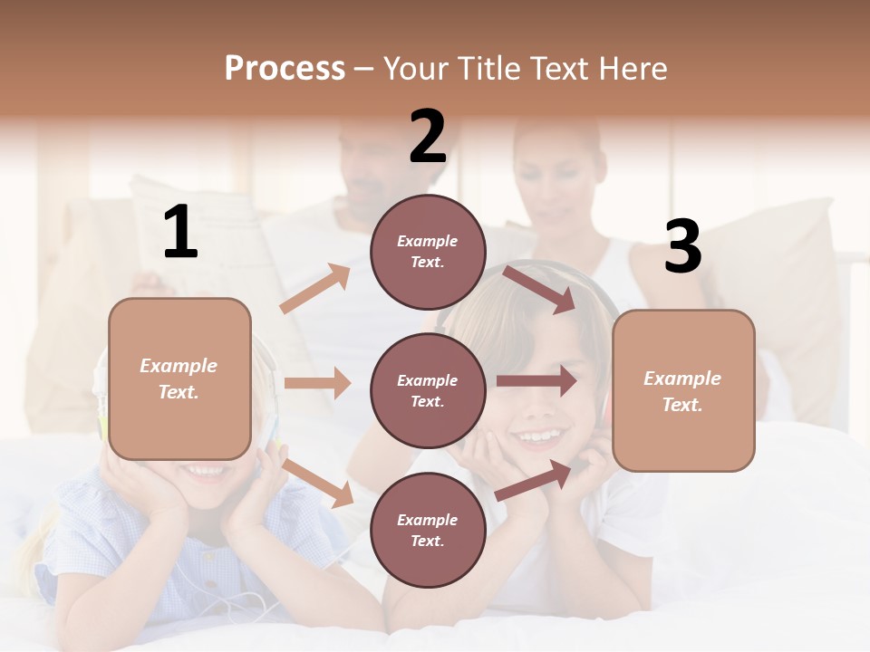 A Couple Of Kids Laying On Top Of A Bed PowerPoint Template