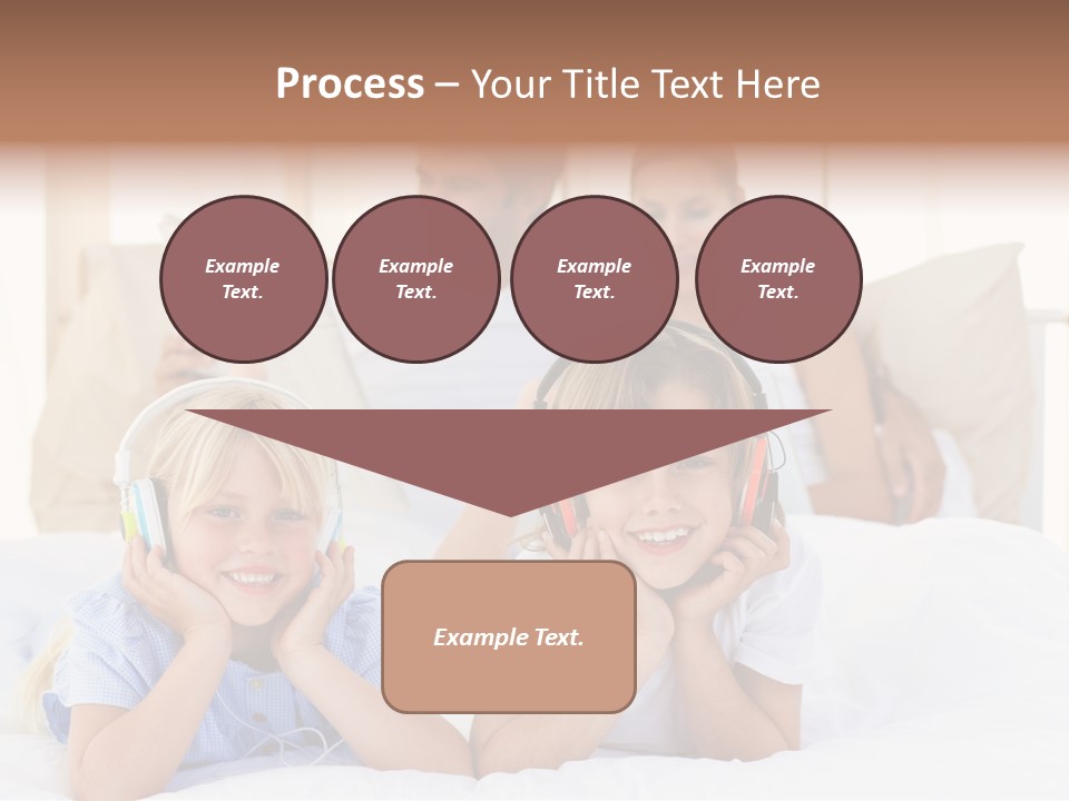 A Couple Of Kids Laying On Top Of A Bed PowerPoint Template