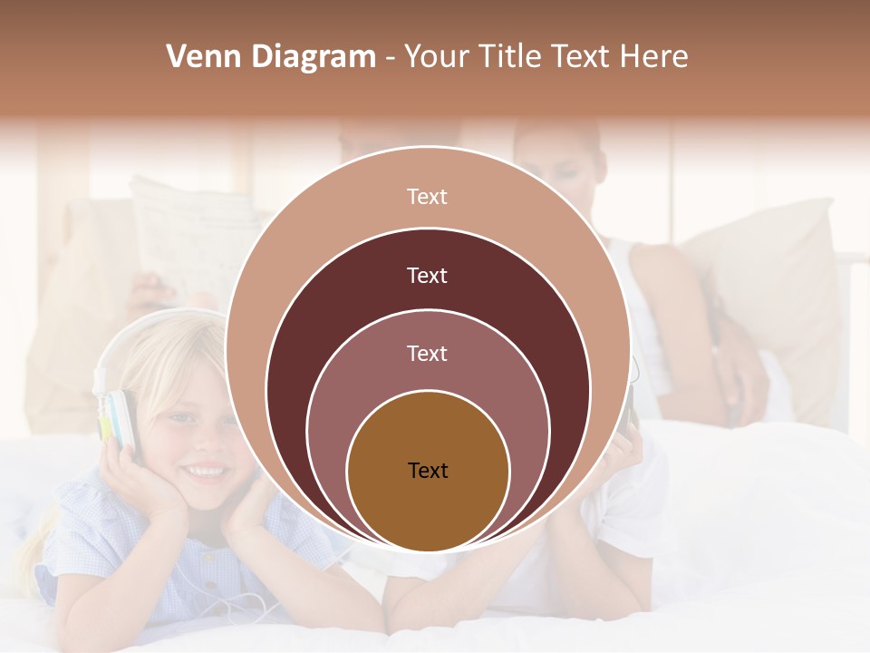 A Couple Of Kids Laying On Top Of A Bed PowerPoint Template