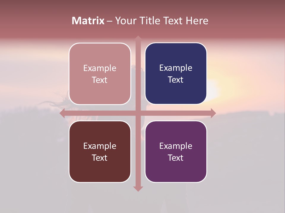 The Girl Looks At The Sunset PowerPoint Template