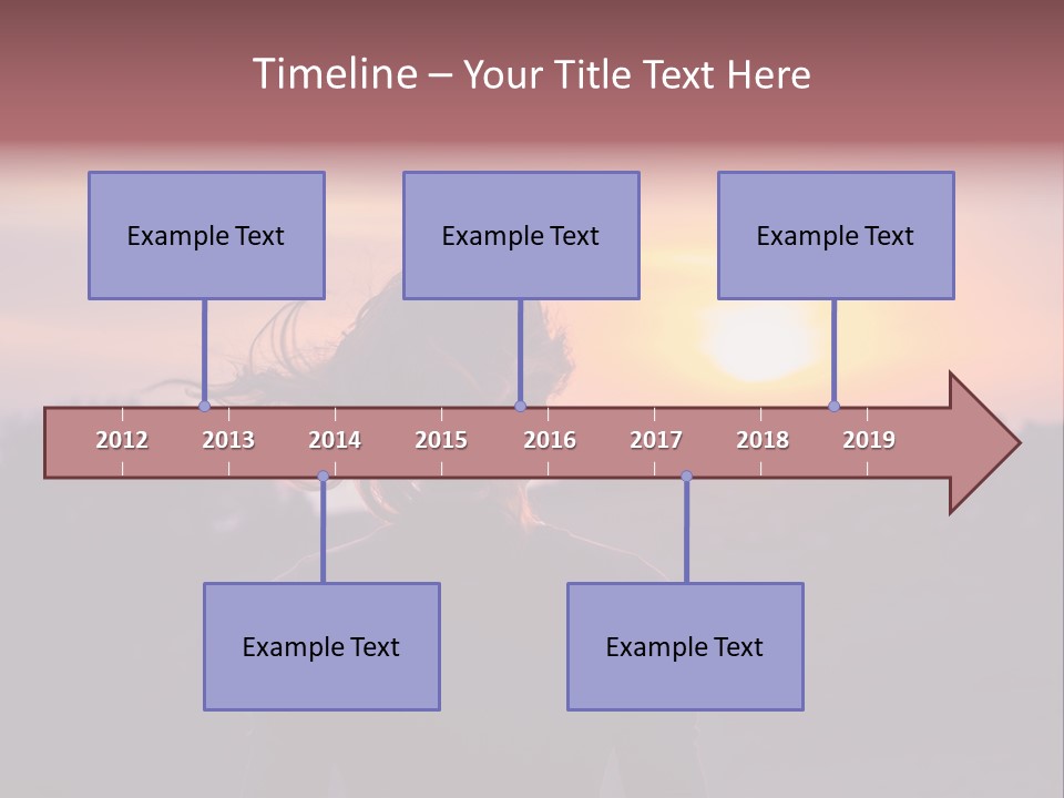 The Girl Looks At The Sunset PowerPoint Template