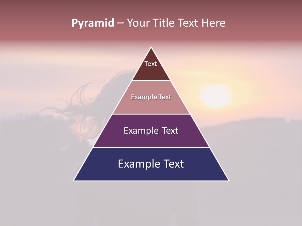 The Girl Looks At The Sunset PowerPoint Template