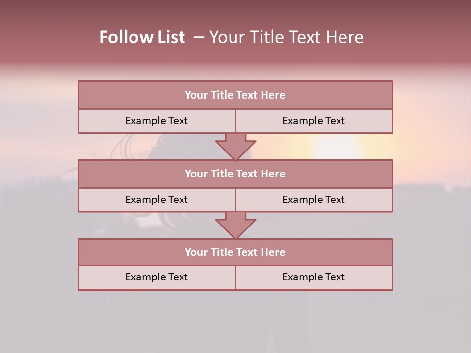 The Girl Looks At The Sunset PowerPoint Template