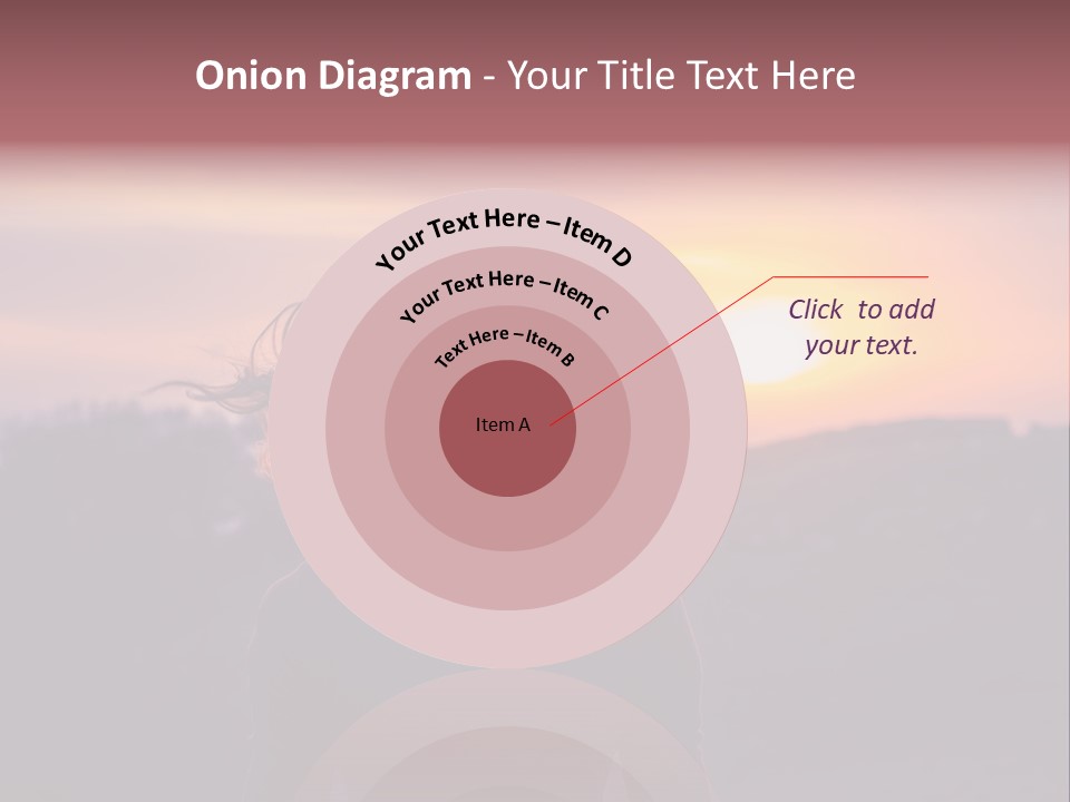 The Girl Looks At The Sunset PowerPoint Template