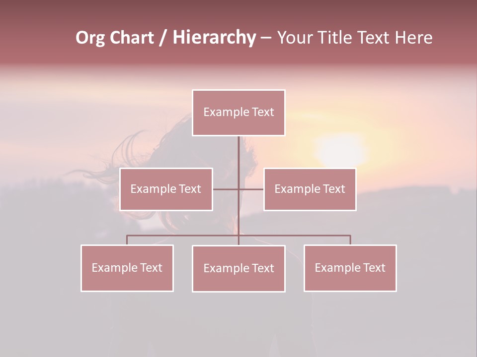 The Girl Looks At The Sunset PowerPoint Template