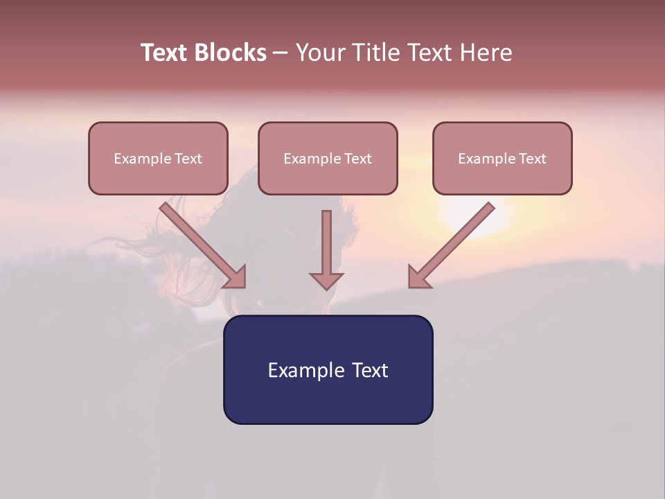The Girl Looks At The Sunset PowerPoint Template