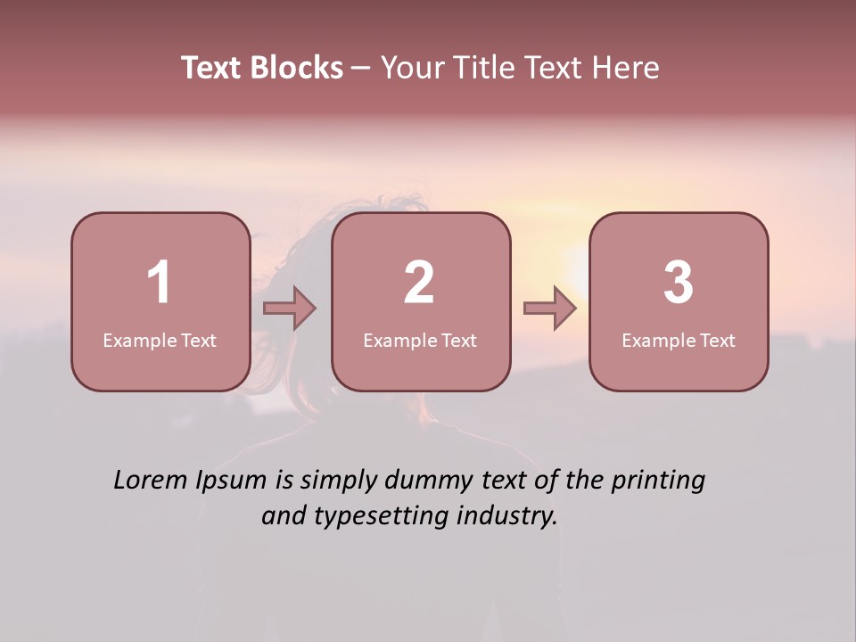 The Girl Looks At The Sunset PowerPoint Template
